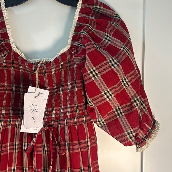 Christy Dawn NWT The Katrina Dress in Holiday Plaid - Picture 3 of 7